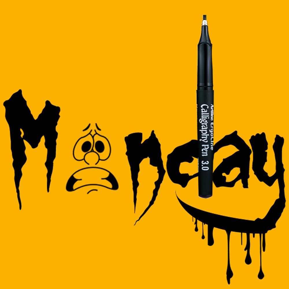 Artline Ergoline Calligraphy Pen Set of 3 - Black